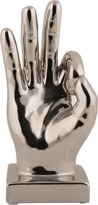 Produktbild von Present Time - Ornament Perfecto - Silber - 10.5x7.5x21cm