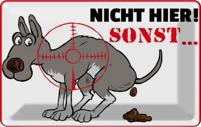 Produktbild von vianmo Blechschild 12x18 cm Hundehaufen nicht hier Sonst Warnschild Hinweisschild Sicherheit Vorsicht