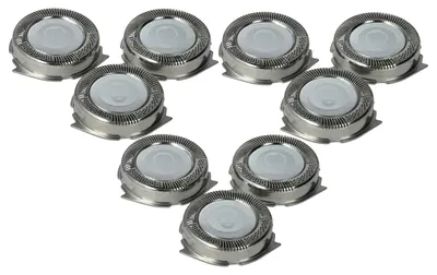 Produktbild von vhbw 9x Ersatz-Scherköpfe kompatibel mit Philips HQ7762, HQ7782, HQ7780, HQ7390, HQ7742, HQ7740, HQ7760, HQ7363, HQ7380 Elektrorasierer, Silber