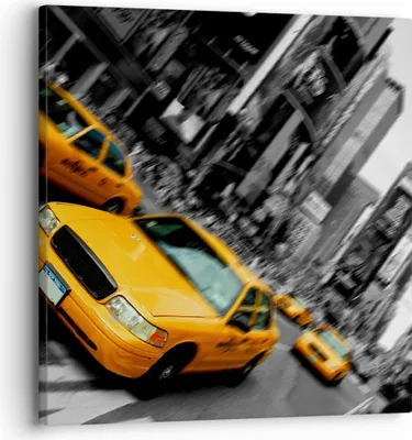 Produktbild von Bild auf Leinwand - Leinwandbild - Amerika taxi stadt - 30x30cm - Wand Bild - Wanddeko - Wandbilder - Leinwanddruck - Bilder - Kunstdruck - Wanddekoration - Leinwand bilder - Wandkunst - AC30x30-2178