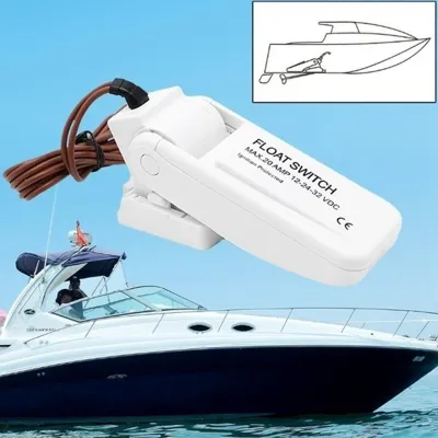 Image de 12 V 1100 GPH interrupteur à flotteur automatique pour pompe de cale de bateau, capteur de débit pour eau électrique