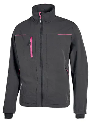 Immagine prodotto di Giacca in tessuto U-Power Pluton Lady, colore: grigio fucsia, taglia: L