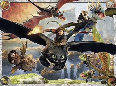 Image de Apprivoiser les dragons facilement. Puzzle 150 pièces XXL