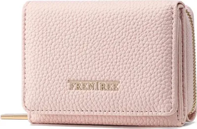 Produktbild von Frentree Geldbörse Damen Portemonnaie mit Reißverschluss, 8 Kartenfächer, Scheinfach, Kompakte Brieftasche mit Dokumentenfach – elegant & alltagstauglich