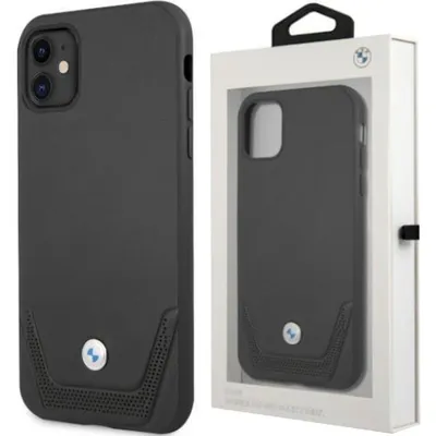 Produktbild von Etui BMW BMHCN61RSWPK iPhone 11 6,1" / Xr schwarz Hardcase Leder Perforate Handyhülle