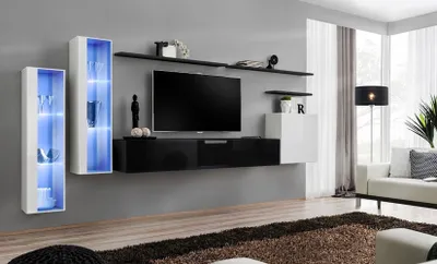 Image de Meuble pour salon RIONATA 11 - blanc / noir