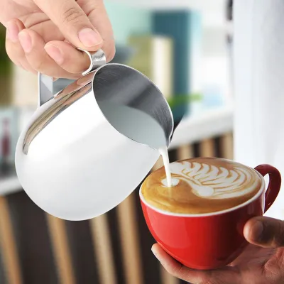 Zdjęcie produktu dla Gruby dzbanek ze stali nierdzewnej do spieniania mleka Latte Kubek do kawy Dzbanek (600 ml)