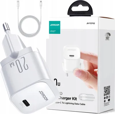 Image de Mini Ładowarka Usb C 20W Pd Z Cable Usb C - Lightning Joyroom Jr-Tcf02 - Biała
