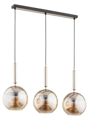 Obrázok produktu pre Luster VOLDA čierno-jantárový 6xE14x60W sklo rozmery: 58x74x62 cm IP20 Alfa