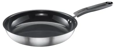 Produktbild von Fiskars 1072312 Functional Form Pfanne 280 mm, Rund, Gourmet-Pfanne, Edelstahl, Keramik, 270 °C, Edelstahl