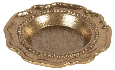 Produktbild von Clayre & Eef Dekoration Schale Ø 12x2 cm Goldfarbig Aluminium