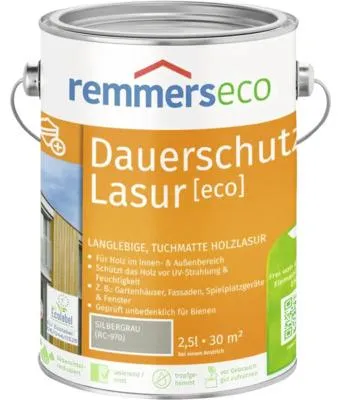 Produktbild von Remmers Öl-Dauerschutz-Lasur [eco] silbergrau (RC-970) 2,5 l, Holzlasur aussen