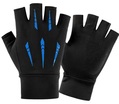 Produktbild von Atmungsaktive, rutschfeste Sonnenschutzhandschuhe aus Eisseide für Angeln, Outdoor-Sportarten und Autofahren – ideal für freie Finger.