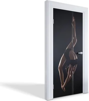 Produktbild von Türaufkleber Innentüren Selbstklebende Kreativ Wandsticker - Stangenakrobatik - 95 x 205 cm