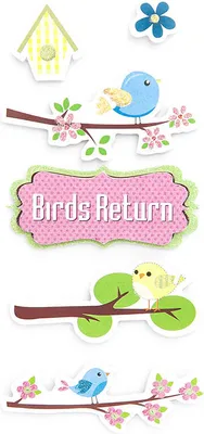 Image de ADHESIF scintillant 3D - le retour des oiseaux