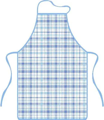 Immagine prodotto di Grembiule da cucina con stampa, motivo a quadri blu