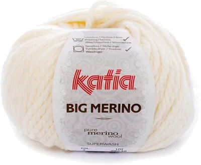 Image de Katia Big Merino 3 Écru - Fil à tricoter