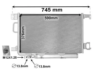 Produktbild von VAN WEZEL 30015360 Kondensator Klimaanlage Klimakondensator passend für MERCEDES-BENZ C-Klasse Limousine (W203) +Trockner