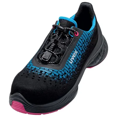 Produktbild von Uvex 68268, Weiblich, Erwachsener, Sicherheitsschuhe, Schwarz, Blau, Pink, ESD, S1, SRC, Speed-Schnürsenkel