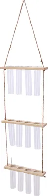 Produktbild von Esschert Design AGG139, Zylinderförmige Vase, Glas, Jute, Nylon, Pinienwald, Edelstahl, Transparent, Holz, Drinnen, Drinnen, 700 mm