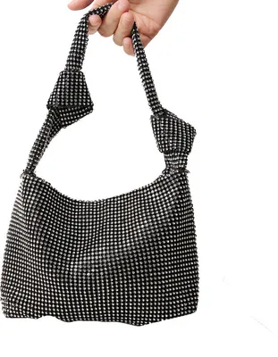 Image de (Noir) Femme Sac de soirée Sac d'embrayage Femme Sac d'embrayage en strass Sac à main scintillant Sac d'embrayage scintillant pour mariage Soirée Bal de promo Fête disco