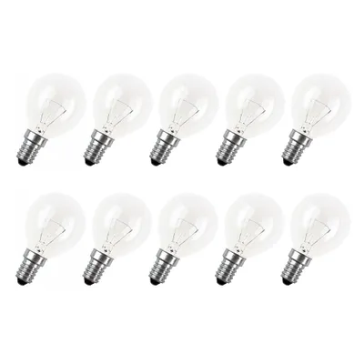Produktbild von 10 x Tropfen Glühbirne 15W E14 klar Glühlampe 15 Watt Glühbirnen Glühlampen