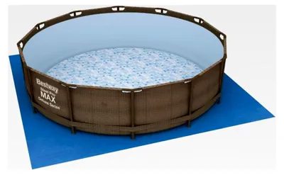 Produktbild von PE-Bodenplane quadratisch 396 x 396 cm, blau