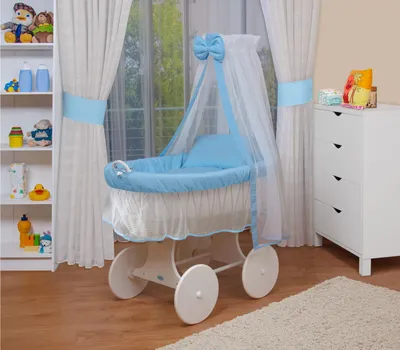Produktbild von Gestell/Räder weiß lackiert,blau/weiss