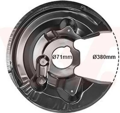 Produktbild von VAN WEZEL Spritzblech Bremsscheibe für VW GOLF VI (5K1) Hinten Rechts 5765374 Ankerblech