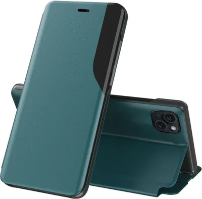 Produktbild von König Design Hülle kompatibel mit Apple iPhone 15 Pro Kunstleder Handyhülle - Handy Case Grün