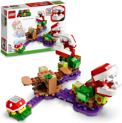 Produktbild von LEGO 71382 Super Mario Piranha-Pflanzen-Herausforderung – Erweiterungsset, Limonadendschungel, sammelbares modulares Spielset mit Stacheliger Figur