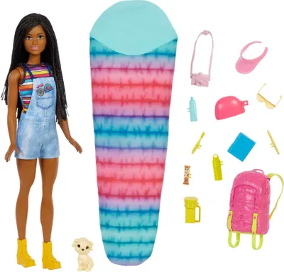 Produktbild von Barbie "It takes two Camping" Set inkl. Brooklyn Puppe, Hund & Zubehör