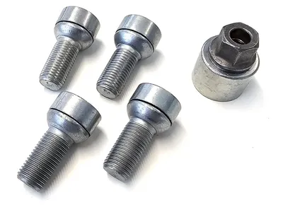 Immagine prodotto di Skoda 000071597C Set di bulloni antifurto originali per bloccaggio ruota M14x1,5x27