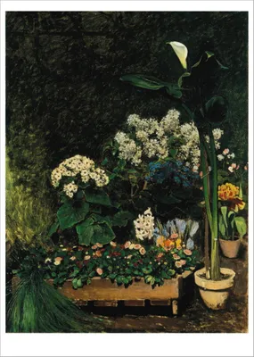 Produktbild von Kunstkarte Pierre Auguste Renoir "Blumen im Gewächshaus"
