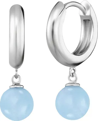 Produktbild von Engelsrufer Damen Creole aus Sterling Silber mit Blauer Achat Perle Kraftstein A