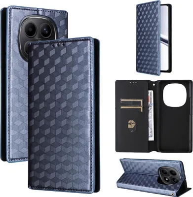 Produktbild von Kunstleder Hülle für Xiaomi Redmi Note 15 5G / 4G Flip Case Kartenfächern Blau
