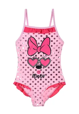 Produktbild von Minnie Mouse Mädchen Badeanzug Kinder Schwimmanzug Bademode, Farbe:Rosa, Größe Kids:116