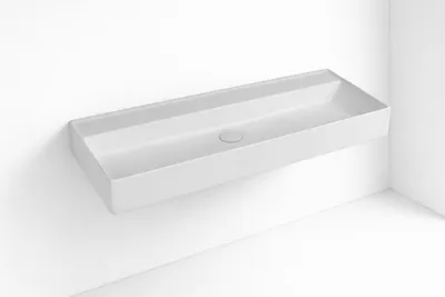 Produktbild von Waschbecken 100x45 ohne Hahnloch Keramik Waschtisch Waschbecken Kreabad Arkitekt
