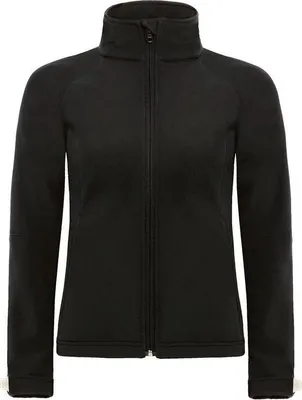 Produktbild von Damen-Softshelljacke, Kapuze - B&C HOODED SOFTSHELL/W - black - Größe S