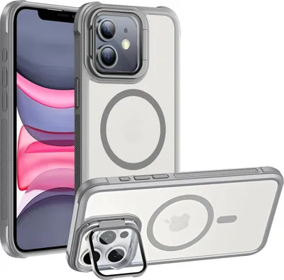 Immagine prodotto di Cover protettiva per la custodia di iPhone 11, compatibile con il supporto in vetro di protezione della fotocamera pieghevole MagSafe