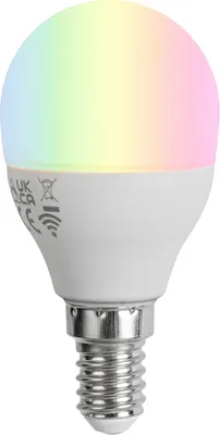 Produktbild von LUUMR Smartes E14 LED-Leuchtmittel G45 Opal RGBW 4,9W 470lm 2700-6500K