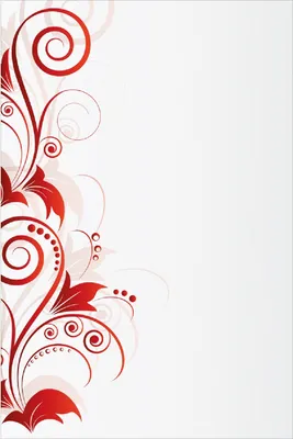 Produktbild von Wallario Poster - Abstrakte rote Blumenschnörkel, Kunstdruck Größe: 61 x 91,50 cm