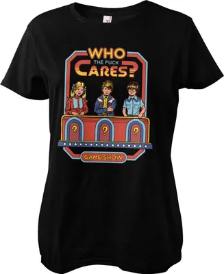 Produktbild von Who The F*ck Cares Girly Tee - XX-Large - Black