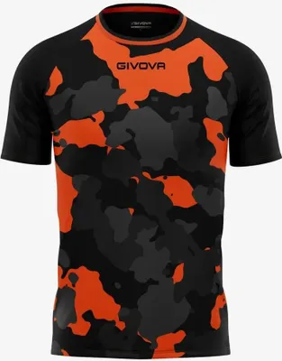 Produktbild von Herren-T-Shirt Givova Army Schwarz-Orange Schwarz - L