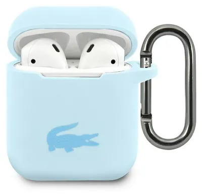 Immagine prodotto di Custodia Lacoste in silicone blu per AirPods