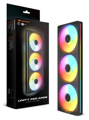 Immagine prodotto di COUGAR Reversed-Lüfter Unity360-FB,360 ARGB PWM, schwarz