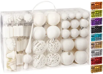 Productafbeelding van Kerstballenset met dennenappels - Kerstklokken - Geschenken - Kerstboompiek - Kerstboomversiering - 101 delen