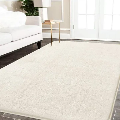 Obrázek produktu pro Solidchoice - Měkký a nadýchaný koberec béžové barvy, rozměry 70 cm x 200 cm, vhodný do obývacího pokoje