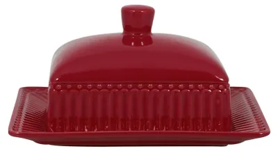 Produktbild von Greengate Alice Butterdose claret red medium 17 x 14 cm