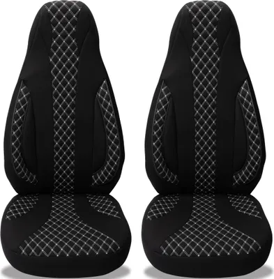 Produktbild von Schonbezüge Sitzbezüge für Mercedes Sprinter W906 Bj 2006-18 in Schwarz/Weiß PL408